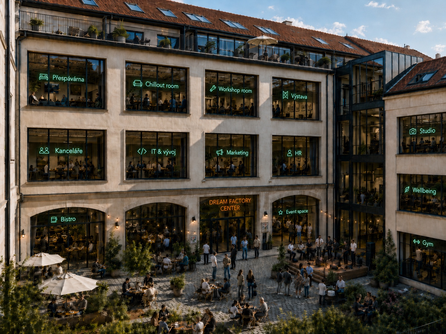 Dream Factory Center — vizualizace