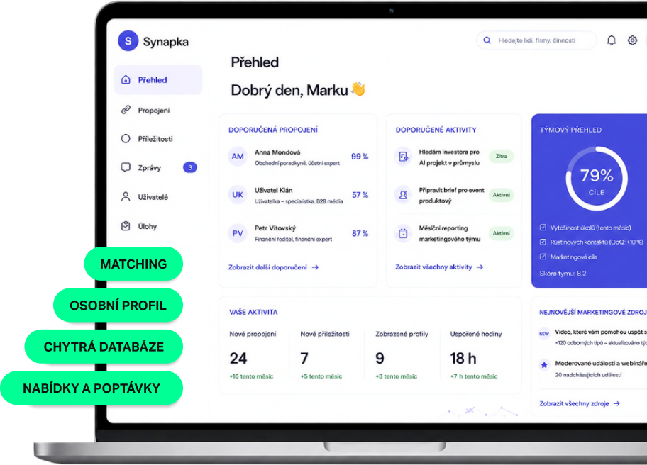 Synapka — náhled aplikace